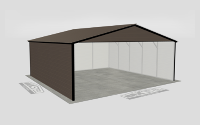 26' X 25' SEMI-ENCLOSED CARPORT