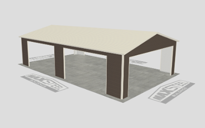 24' X 40' SIDE ENTRY 2 BAY CARPORT